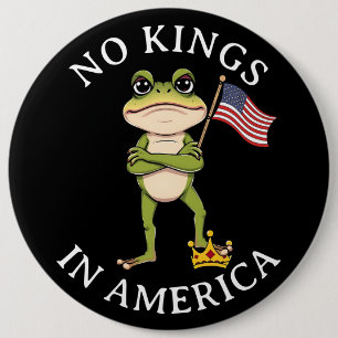 Keine Könige in Amerika Anti-Trump Protest Groß Button