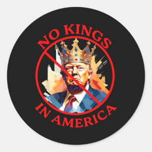 Keine Könige in Amerika Anti-Trump-Protest Runder Aufkleber