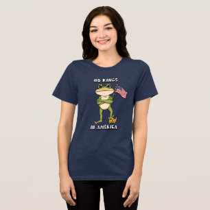 Keine Könige in Amerika Anti-Trump Protest Tri-Blend Shirt