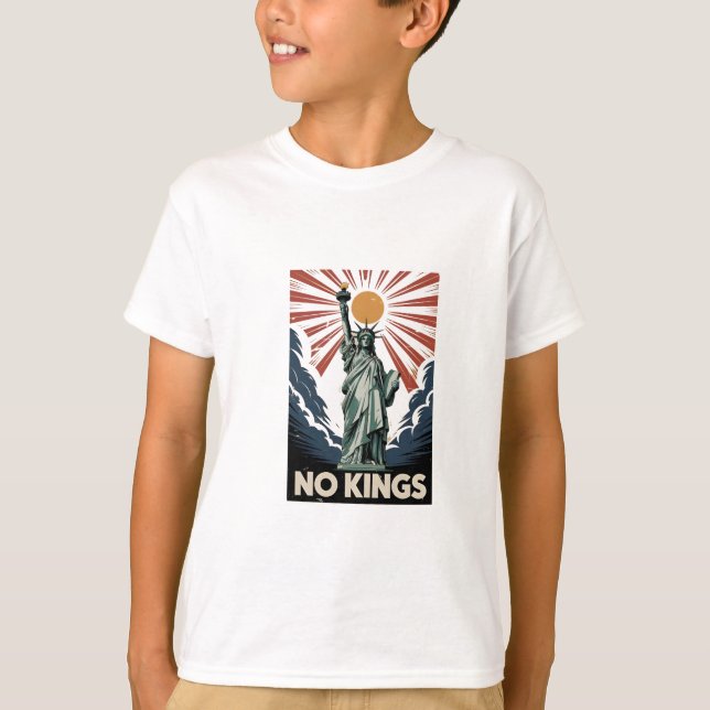 Keine Könige in Amerika Befreiungsstatus USA Demok T-Shirt (Vorderseite)