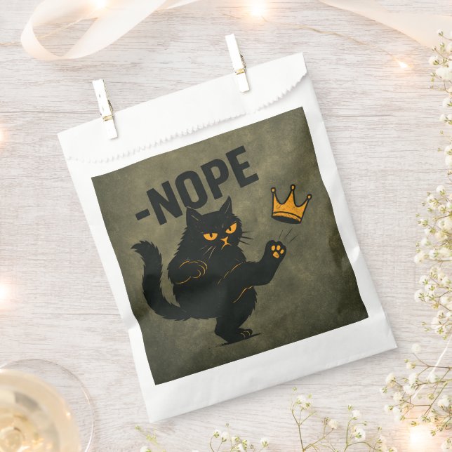 Keine Könige in Amerika Black Cat Funny Kicking Cr Geschenktütchen (Ausgeschnitten)