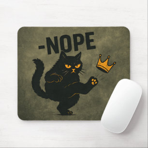 Keine Könige in Amerika Black Cat Funny Kicking Cr Mousepad