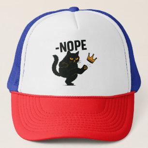 Keine Könige in Amerika Black Cat Funny Kicking Cr Truckerkappe