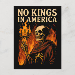 Keine Könige in Amerika Feuer Feiertagspostkarte