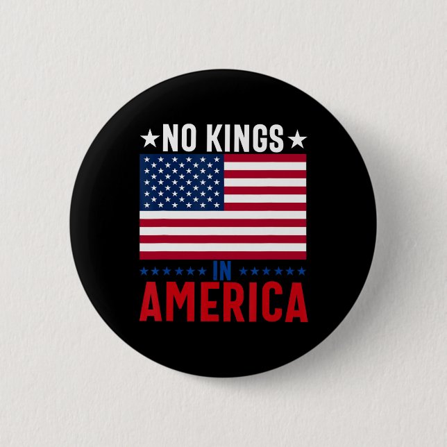 Keine Könige in Amerika - Flag-Protest Rettete Dem Button (Vorderseite)