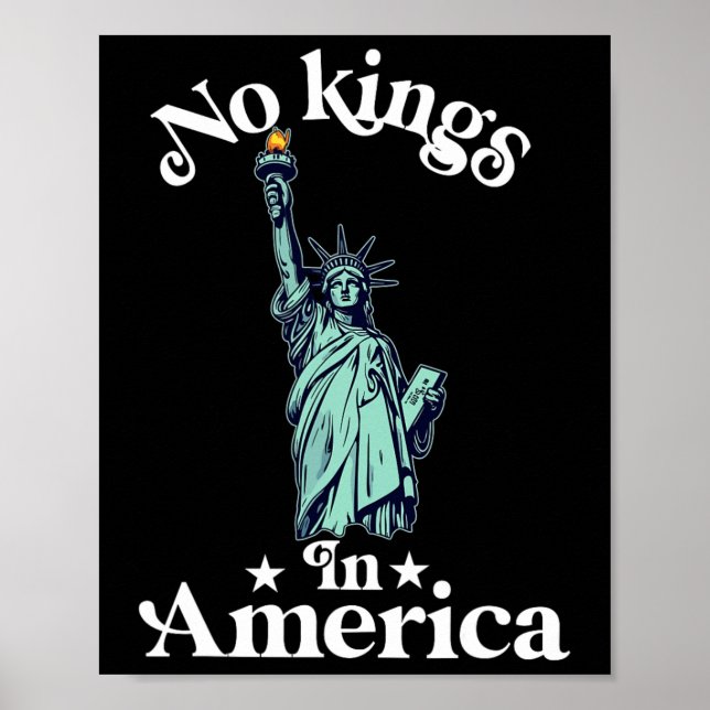 Keine Könige in Amerika Flaggenprotest Rettete Dem Poster (Vorne)