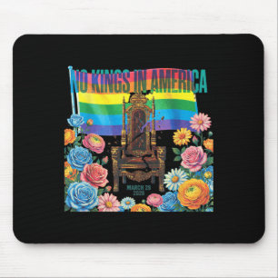 Keine Könige in Amerika Floral LBGTQ Regenbogen Mousepad