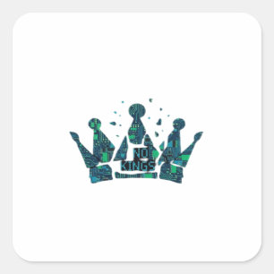 Keine Könige In Amerika Freedom Ästhetik Quadratischer Aufkleber