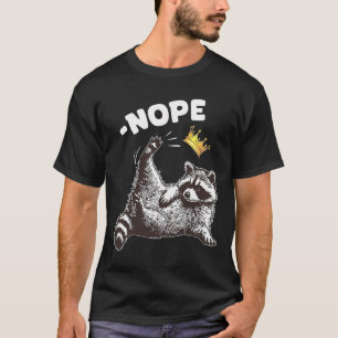 Keine Könige in Amerika Funny Raccoon Funny Politi T-Shirt