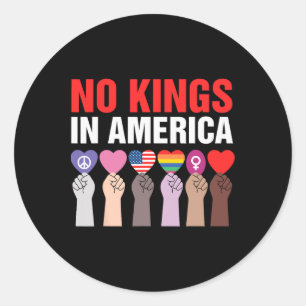 Keine Könige in Amerika gegen Trump, das T-Shirt d Runder Aufkleber