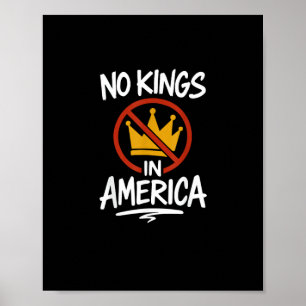 Keine Könige in Amerika Keine Krone Minimal Sauber Poster