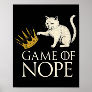 Keine Könige in Amerika Lustige schwarze Katze tri Poster