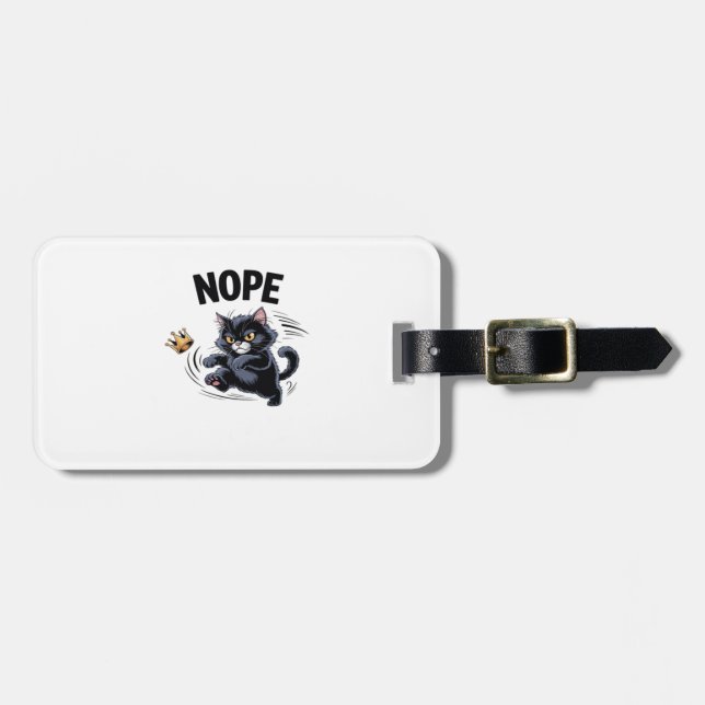 Keine Könige In Amerika Lustige Trittkrone Classic Gepäckanhänger (Vorderseite horizontal)