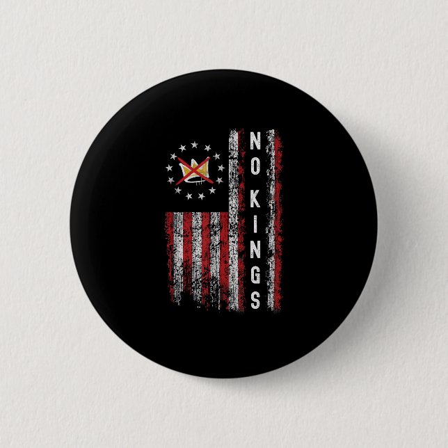 Keine Könige In Amerika Minimal Sauber Button (Vorderseite)