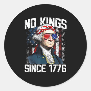 Keine Könige In Amerika Patrioten Vintage Grafik L Runder Aufkleber