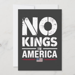 Keine Könige in Amerika Patriotische amerikanische Dankeskarte