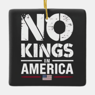Keine Könige in Amerika Patriotische amerikanische Keramikornament