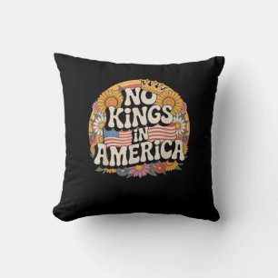 Keine Könige in Amerika Patriotischer Vintage-Graf Kissen