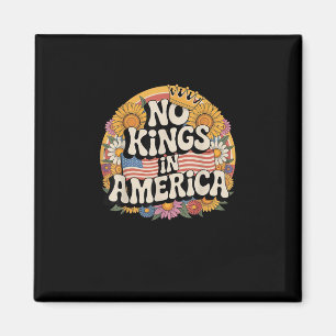 Keine Könige In Amerika Patriotischer Vintage-Graf Magnet