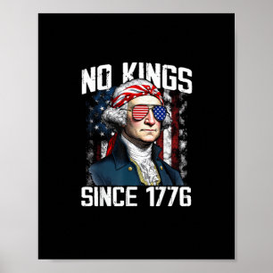 Keine Könige In Amerika Patriotisches Vintage-Graf Poster