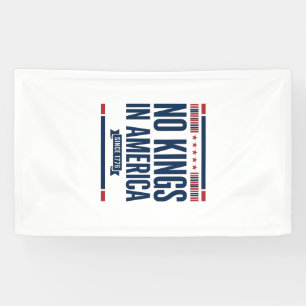 Keine Könige in Amerika Patriotisches Vintage-Vekt Banner
