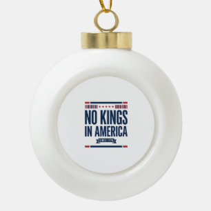 Keine Könige in Amerika Patriotisches Vintage-Vekt Keramik Kugel-Ornament