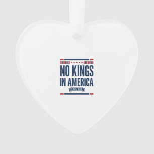Keine Könige in Amerika Patriotisches Vintage-Vekt Ornament