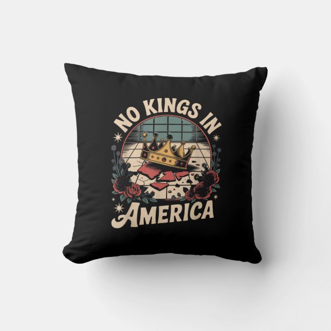 Keine Könige In Amerika Retro Klassiker Kissen (Vorderseite)