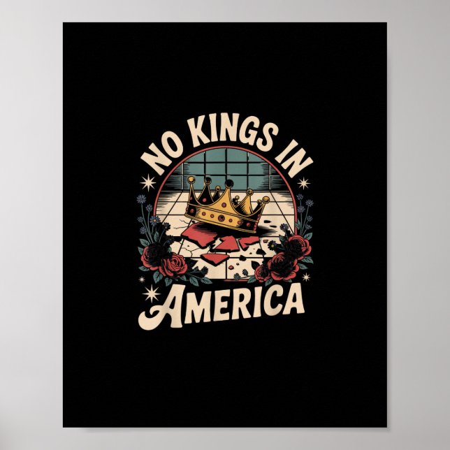 Keine Könige In Amerika Retro Klassiker Poster (Vorne)