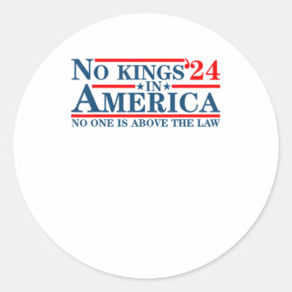 Keine Könige In Amerika Retro Klassiker Runder Aufkleber