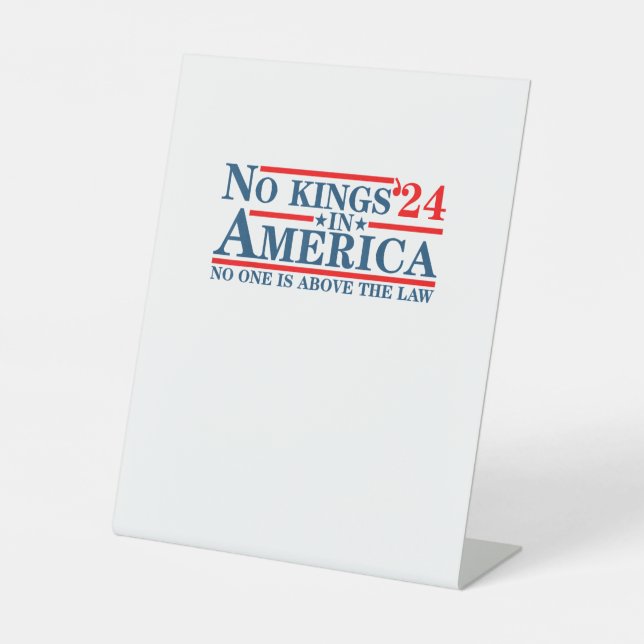 Keine Könige In Amerika Retro Klassiker Sockelschild (Vorderseite)