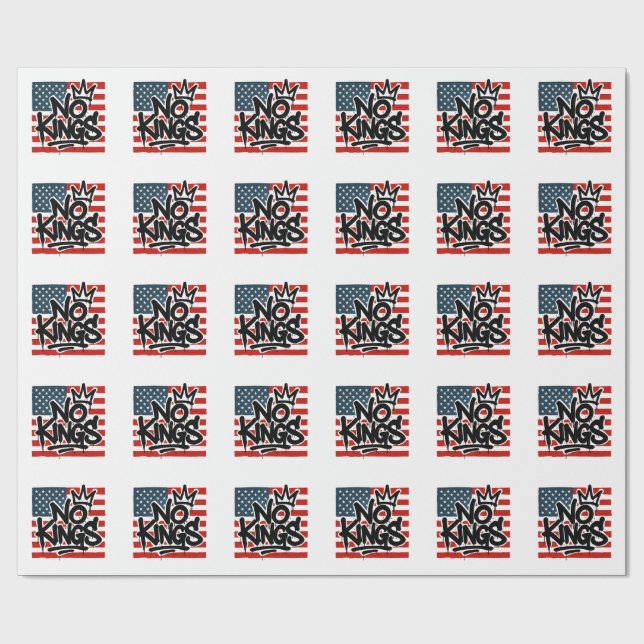Keine Könige in Amerika Rettete Demokratie - ich v Geschenkpapier (Flach)