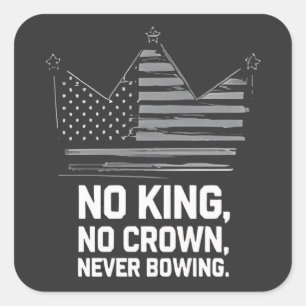 Keine Könige in Amerika Rettete Demokratie - ich v Quadratischer Aufkleber