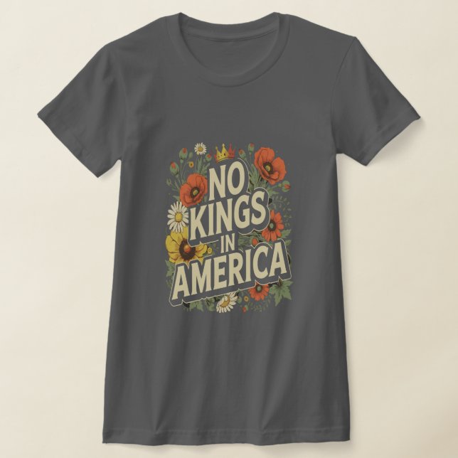 Keine Könige in Amerika Rosy Design T-Shirt (Ablage )