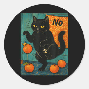 Keine Könige in Amerika Schwarze Katze Politisch A Runder Aufkleber