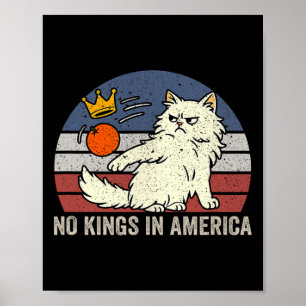 Keine Könige in Amerika schwarze Katze politischer Poster