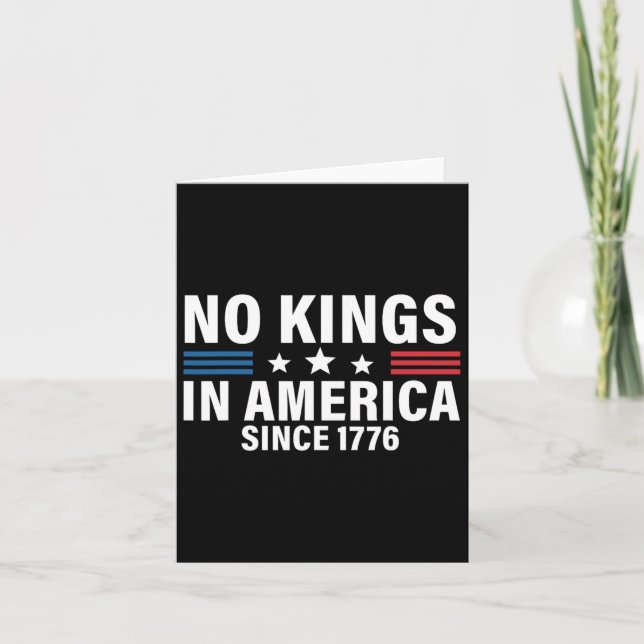 Keine Könige in Amerika seit 1776 1 Karte (Vorderseite)