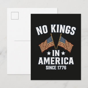 Keine Könige in Amerika seit 1776 Ankündigungspostkarte