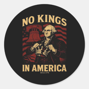 Keine Könige in Amerika seit 1776 Anti-Donald Trum Runder Aufkleber