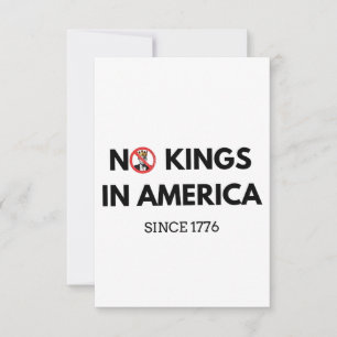 Keine Könige in Amerika seit 1776 Dankeskarte
