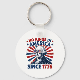 Keine Könige in Amerika seit 1776 Distressed Flagg Schlüsselanhänger