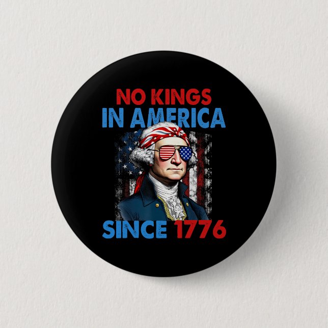 Keine Könige in Amerika seit 1776 Flagge der USA R Button (Vorderseite)