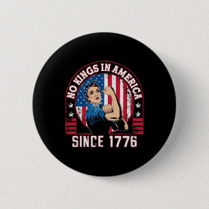 Keine Könige in Amerika seit 1776 Flagge der USA R Button