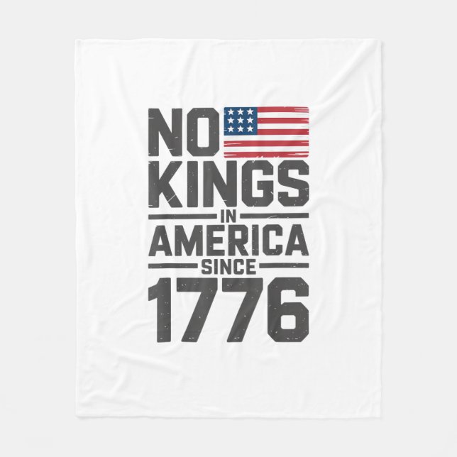 Keine Könige in Amerika seit 1776 Kreatives Design Fleecedecke (Vorderseite)