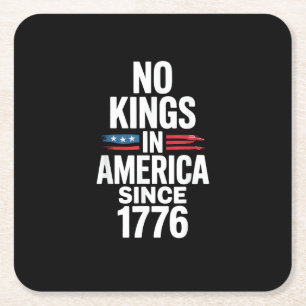 Keine Könige in Amerika seit 1776 Minimal Sauber Rechteckiger Pappuntersetzer