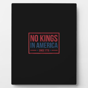 Keine Könige in Amerika seit 1776 Patriotic Retro Fotoplatte