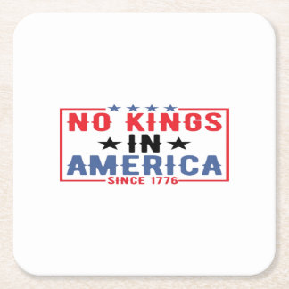Keine Könige in Amerika seit 1776 Patriotisch Unab Rechteckiger Pappuntersetzer