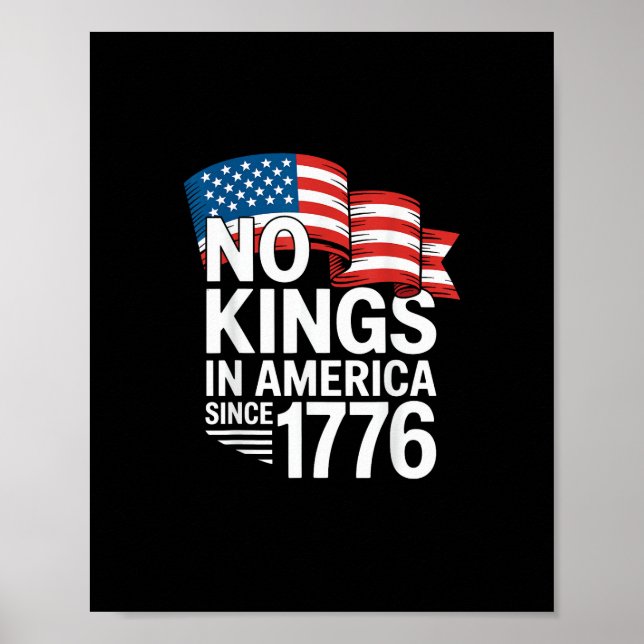 Keine Könige in Amerika seit 1776 Protest Kreative Poster (Vorne)