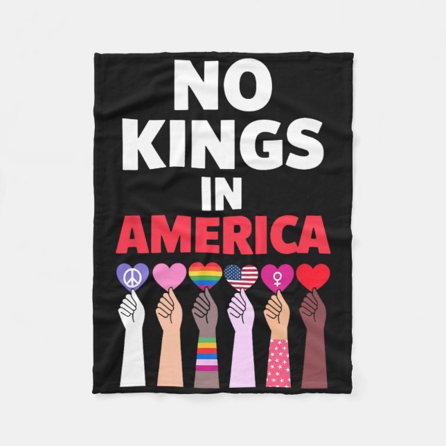 Keine Könige in Amerika seit 1776 Protest-Zeichen Fleecedecke (Vorderseite)
