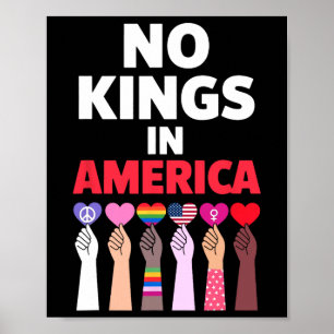 Keine Könige in Amerika seit 1776 Protest-Zeichen Poster